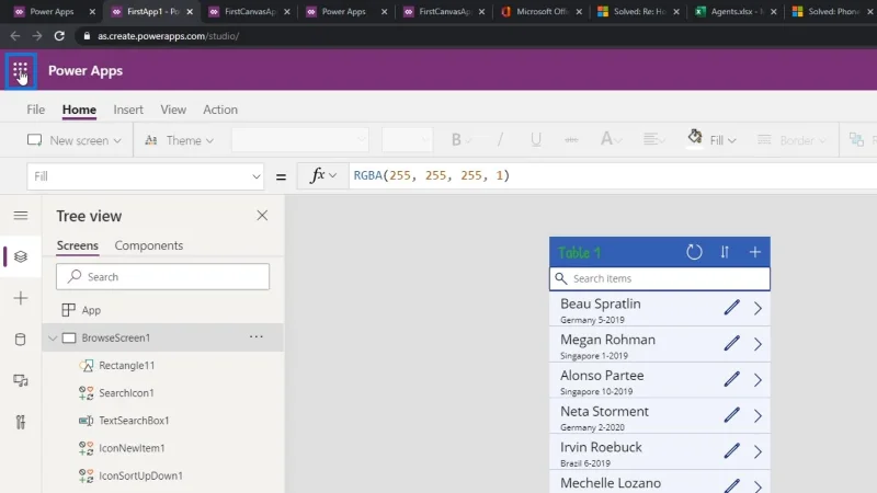 Príručka Microsoft Power Apps |  Kontrola chýb
