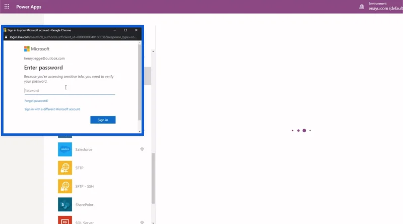 Power Apps-miljøoppsett: Koble til OneDrive og Google Drive