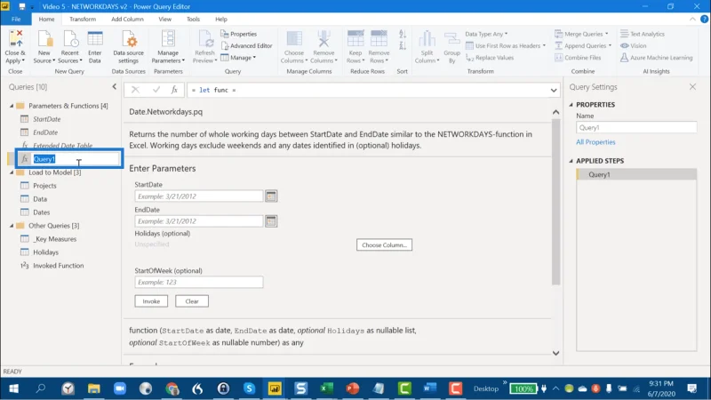 Beregn arbeidsdager mellom to datoer i LuckyTemplates