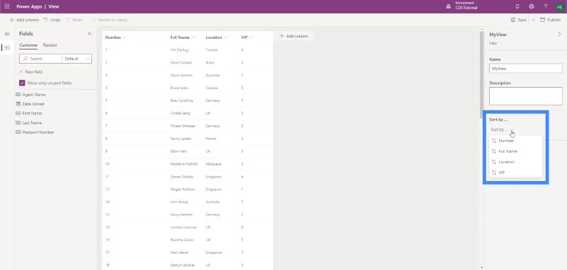PowerApps-näkymät ja -lomakkeet: Luominen ja mukauttaminen