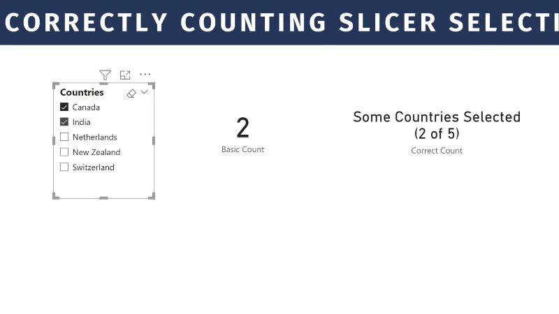 LuckyTemplates Slicers-veiledning: Telle valg riktig