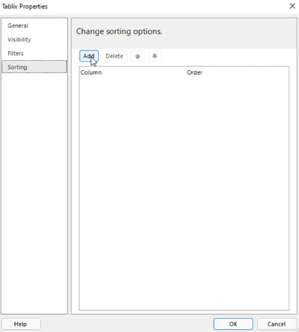 Selvstudium til Report Builder: Sorter og filtrer data i sideinddelte rapporter