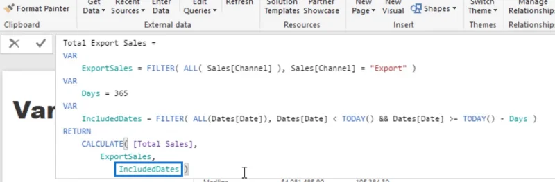 Bruke variabler i LuckyTemplates – Et detaljert eksempel
