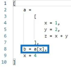 Sisäkkäiset lausekkeet: Power Query -ympäristöt