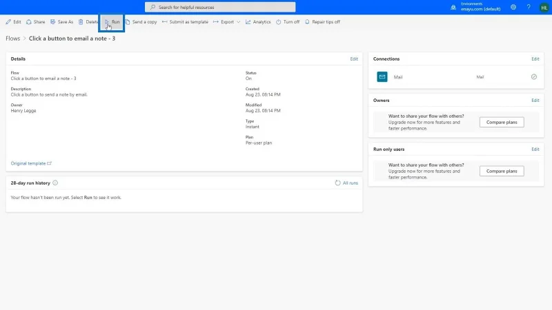 Power Automate -malli |  Virtojen luominen ja ajaminen