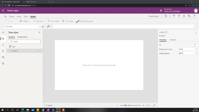 PowerApps-integrasjon i Microsoft Power Automate