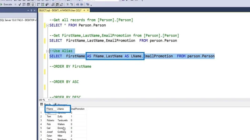 SQL SELECT -lauseke: Johdanto