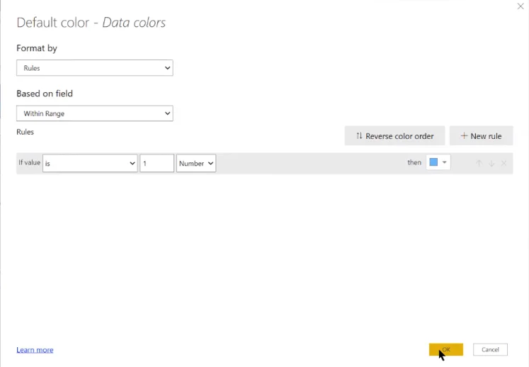 Tabellvisuelt i LuckyTemplates |  Dynamisk underinnstilling
