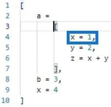 Sisäkkäiset lausekkeet: Power Query -ympäristöt