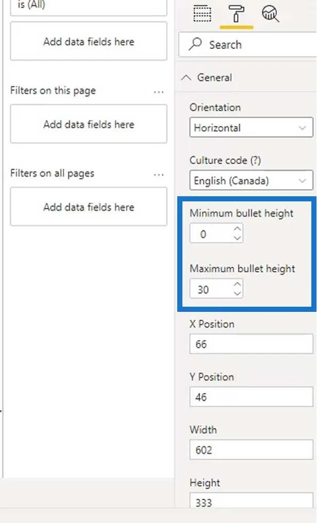 Bullet Charts: speciális egyéni látványelemek a LuckyTemplates számára