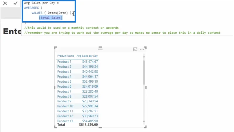 Bruk av AVERAGEX i LuckyTemplates – En DAX-veiledning og eksempler
