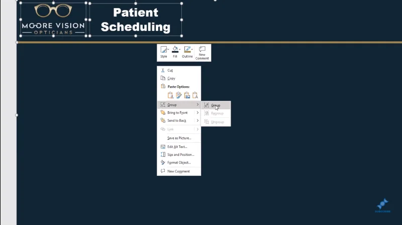 LuckyTemplates bakgrunnsbilde for rapporter som bruker PPT
