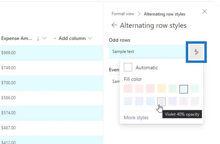 Vis formatering i SharePoint