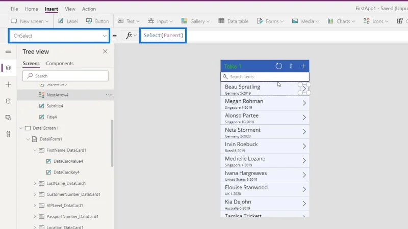 PowerApps-navigoinnin kontekstin yleiskatsaus
