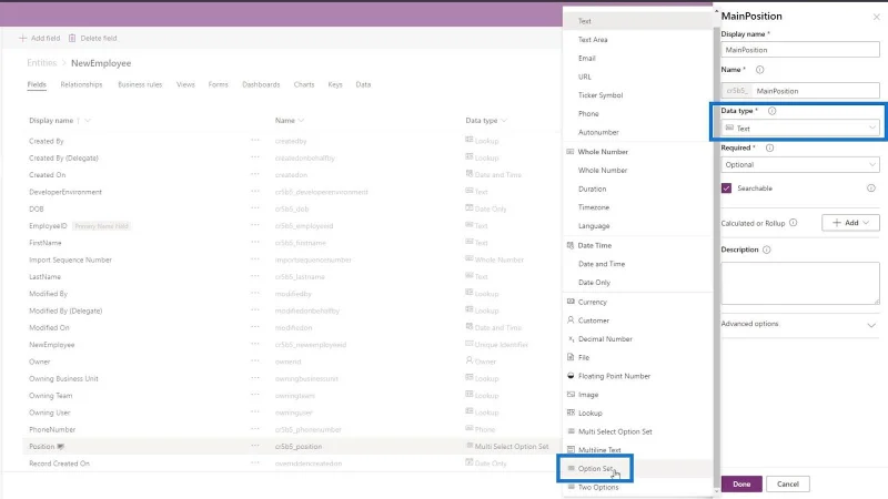 PowerApps-skjema: Legge til og endre felt