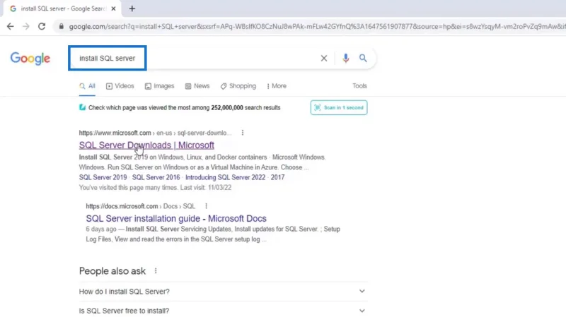 SQL Server download og installation