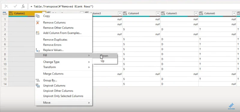 Forvandling af kalendertypelayout til tabelformat i LuckyTemplates ved hjælp af Query Editor