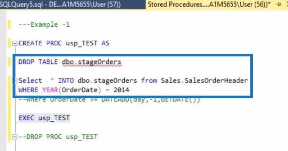 Tallennetut menettelyt SQL:ssä |  Yleiskatsaus