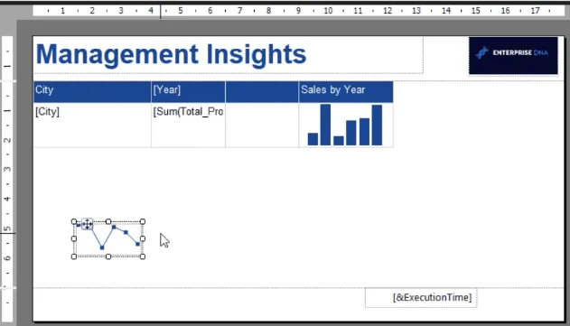Lag et LuckyTemplates Sparkline-diagram i Report Builder