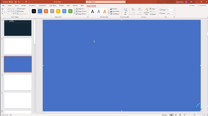 LuckyTemplates bakgrunnsbilde for rapporter som bruker PPT