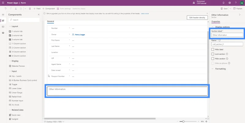 PowerApps-näkymät ja -lomakkeet: Luominen ja mukauttaminen