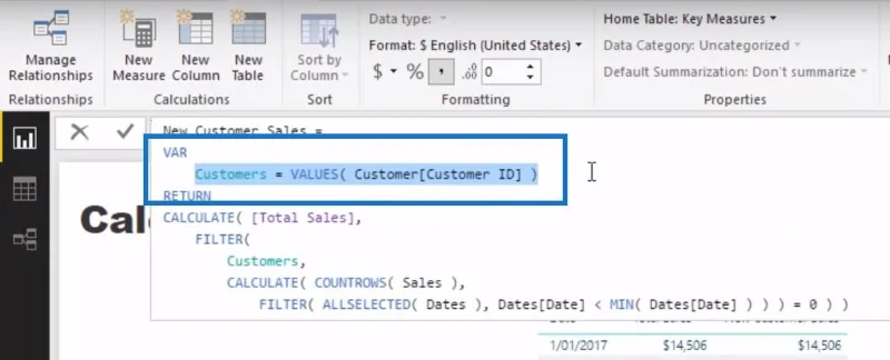 Uudet vs. nykyiset asiakkaat – edistynyt analytiikka LuckyTemplatesissa