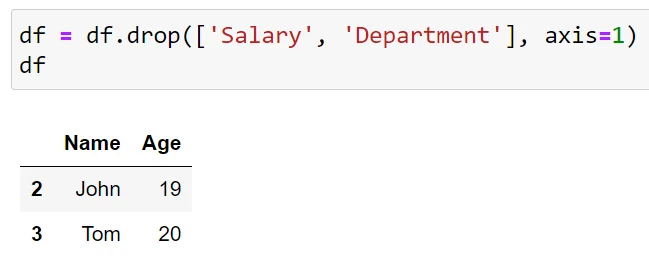Pandas Drop Index -sarake: selitetty esimerkein