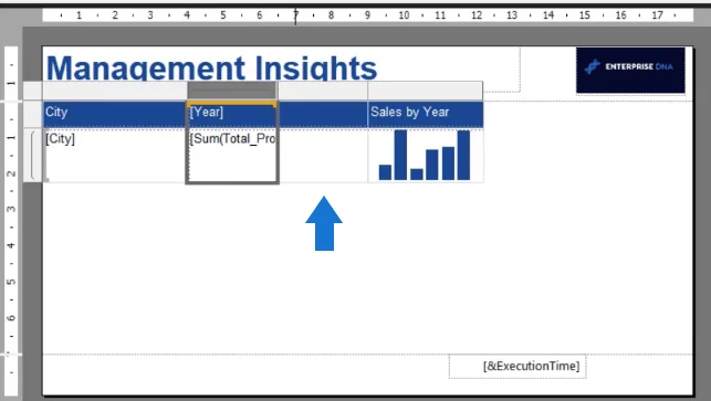Lag et LuckyTemplates Sparkline-diagram i Report Builder