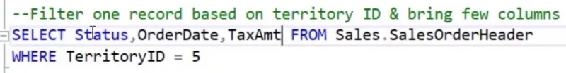 SQL WHERE -lauseke tietojen suodattamiseen