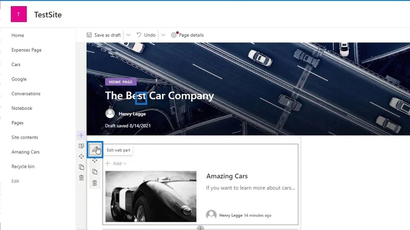 SharePoint-hjemmesideoversigt og oprettelse