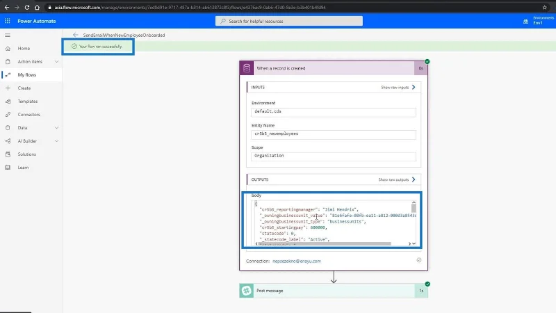 Forretningsprosessflytintegrasjon i Power Automate