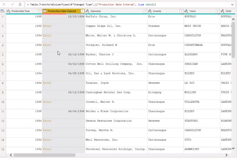 Змініть формати дати за допомогою редактора Power Query