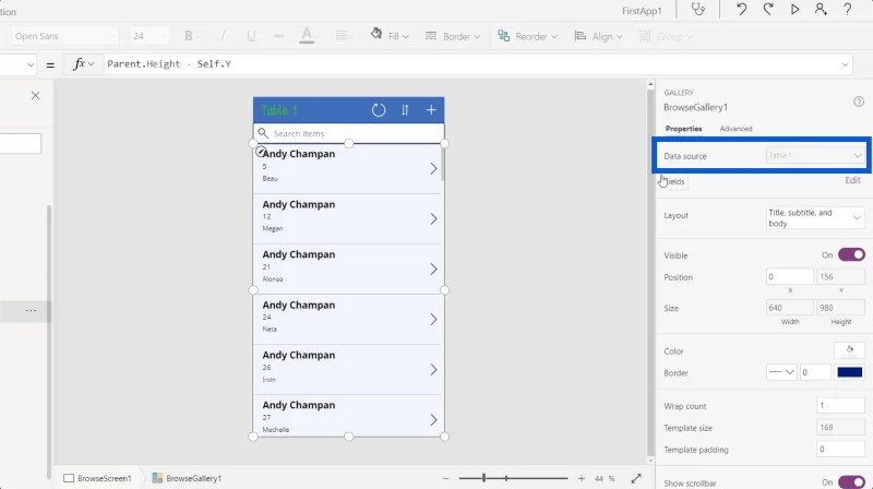PowerApps-galleriat: Johdanto