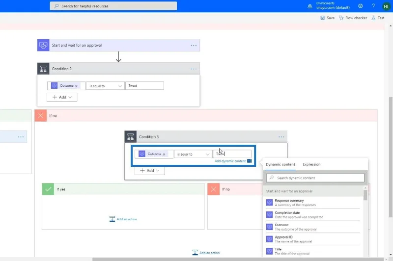 Microsoft Flow-godkjenning med flere alternativer