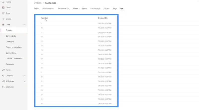 PowerApps-data: Sådan uploades og ses data i enheder