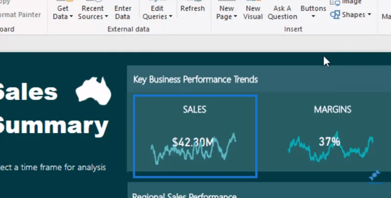 LuckyTemplates datavisualiseringstips for KPI-trendanalyse
