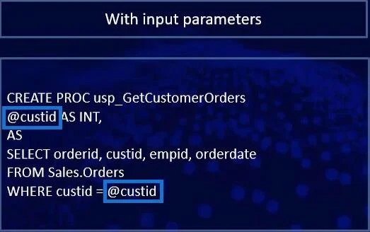 Tallennetut menettelyt SQL:ssä |  Yleiskatsaus