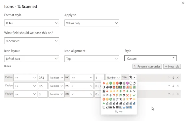 Ikoner i Lucky Templates |  DAX, UNICHAR, UNICODE & brugerdefinerede billeder