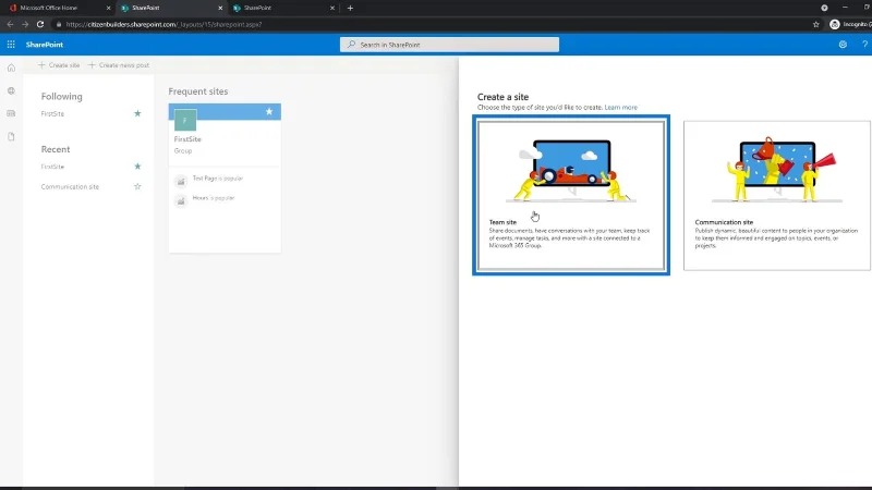 SharePoint Tutorial: Oprettelse af et nyt websted