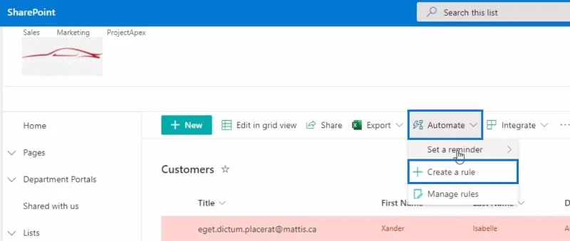 SharePoint Automate -ominaisuus | Esittely