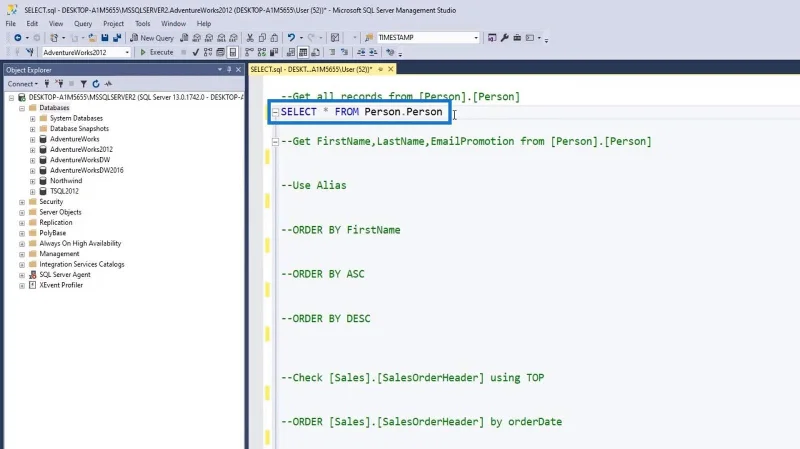 SQL SELECT -lauseke: Johdanto
