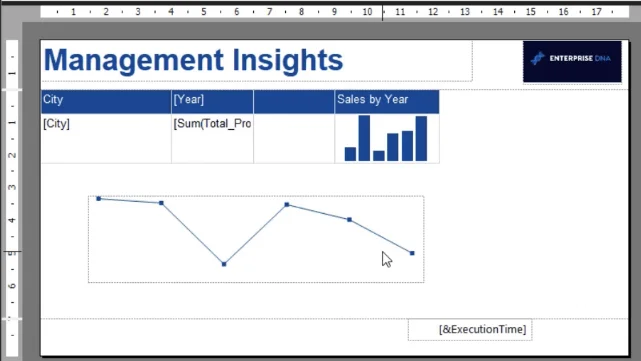 Lag et LuckyTemplates Sparkline-diagram i Report Builder