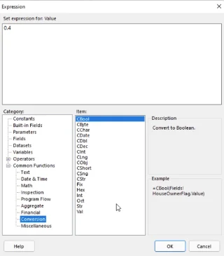 Sådan sorteres og filtreres diagram i Report Builder