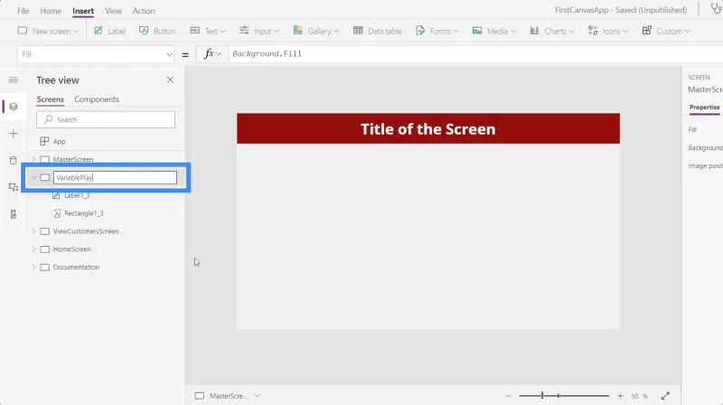 PowerApps-variabler: Identifisering av kontekstuelle og globale variabler