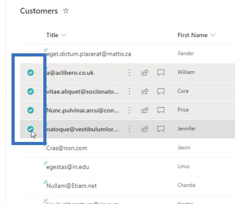 SharePoint-listeelement: Redigering av enkelt og flere elementer