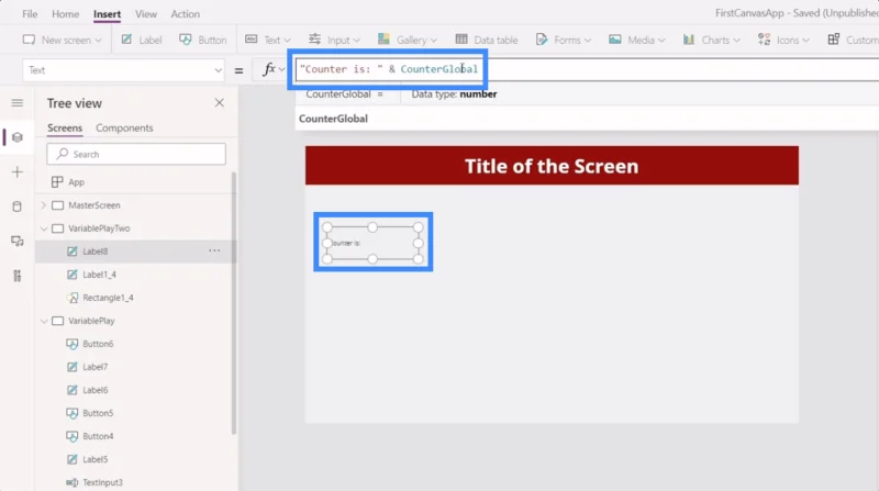 PowerApps-variabler: Identifisering av kontekstuelle og globale variabler