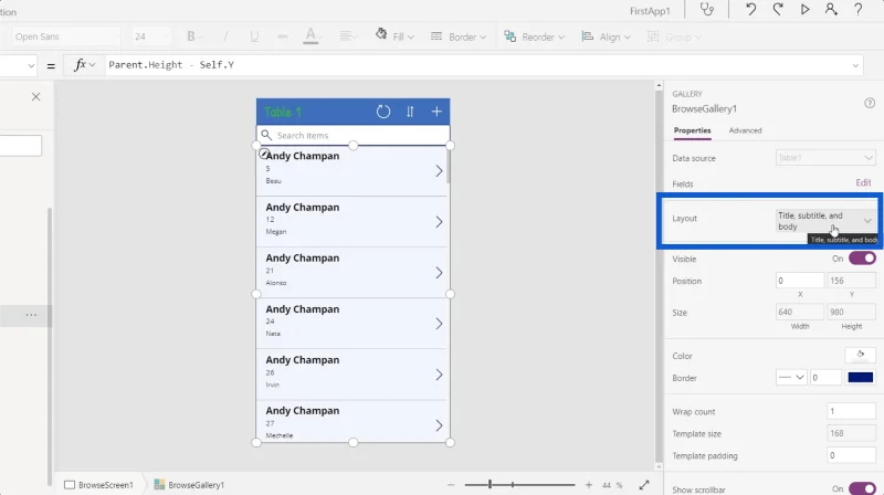 PowerApps-galleriat: Johdanto