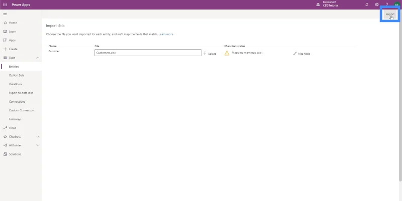 PowerApps-data: Sådan uploades og ses data i enheder