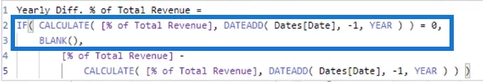 Dynaamisen prosenttiosuuden laskeminen kokonaismuutoksesta LuckyTemplates Time Intelligencen avulla