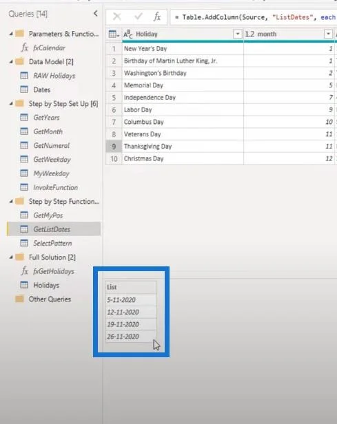 Evig feriekalender – POTW #12 (Power Query Solution)